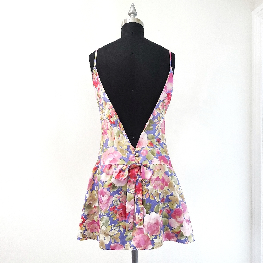Etam Paris Y2K Euro French Fairycore Lingerie Floral Flirty Mini Dress - Picture 12 of 12